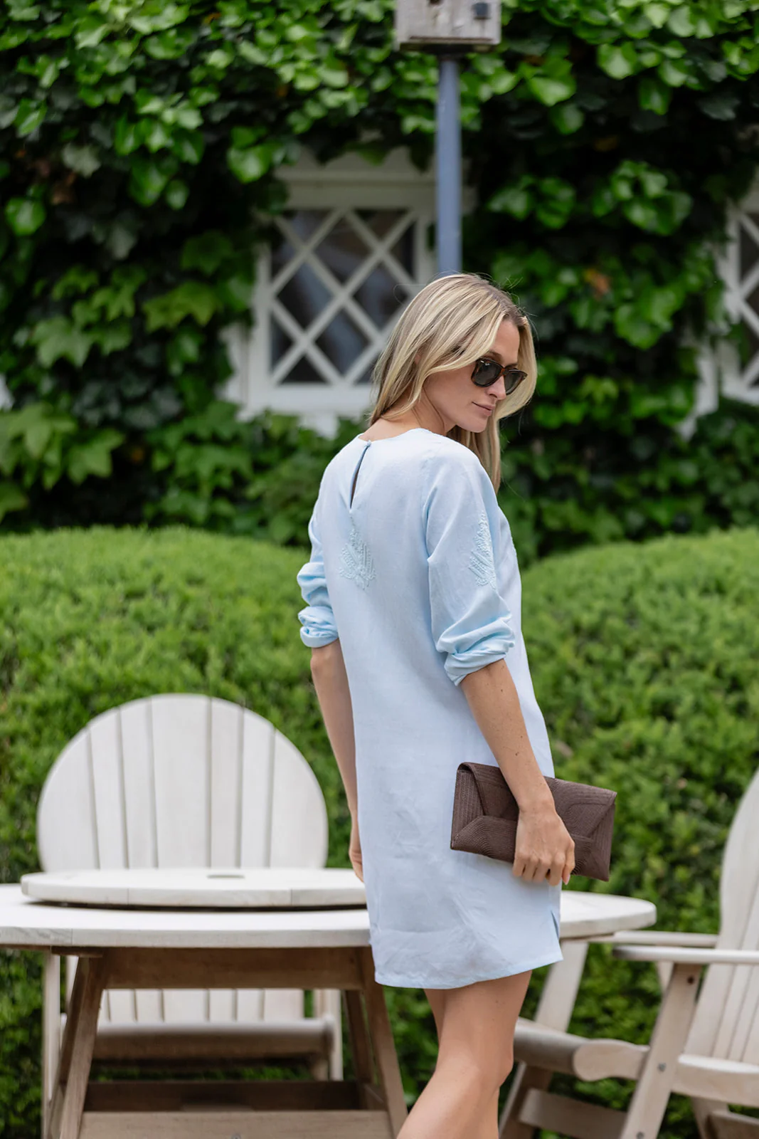 Brigette Dress - Pale Aqua - Image 5