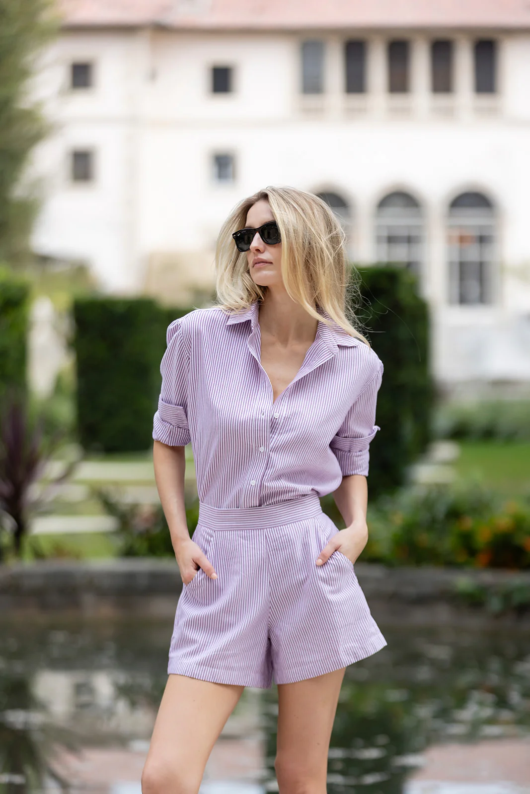 Cabana Short Striped - Aubergine - Image 6