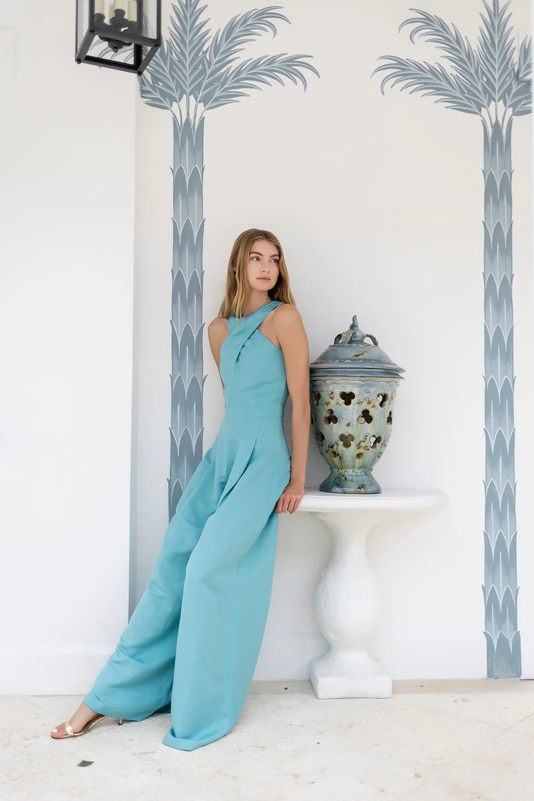Camille Jumpsuit - Dusty Aqua - Image 3