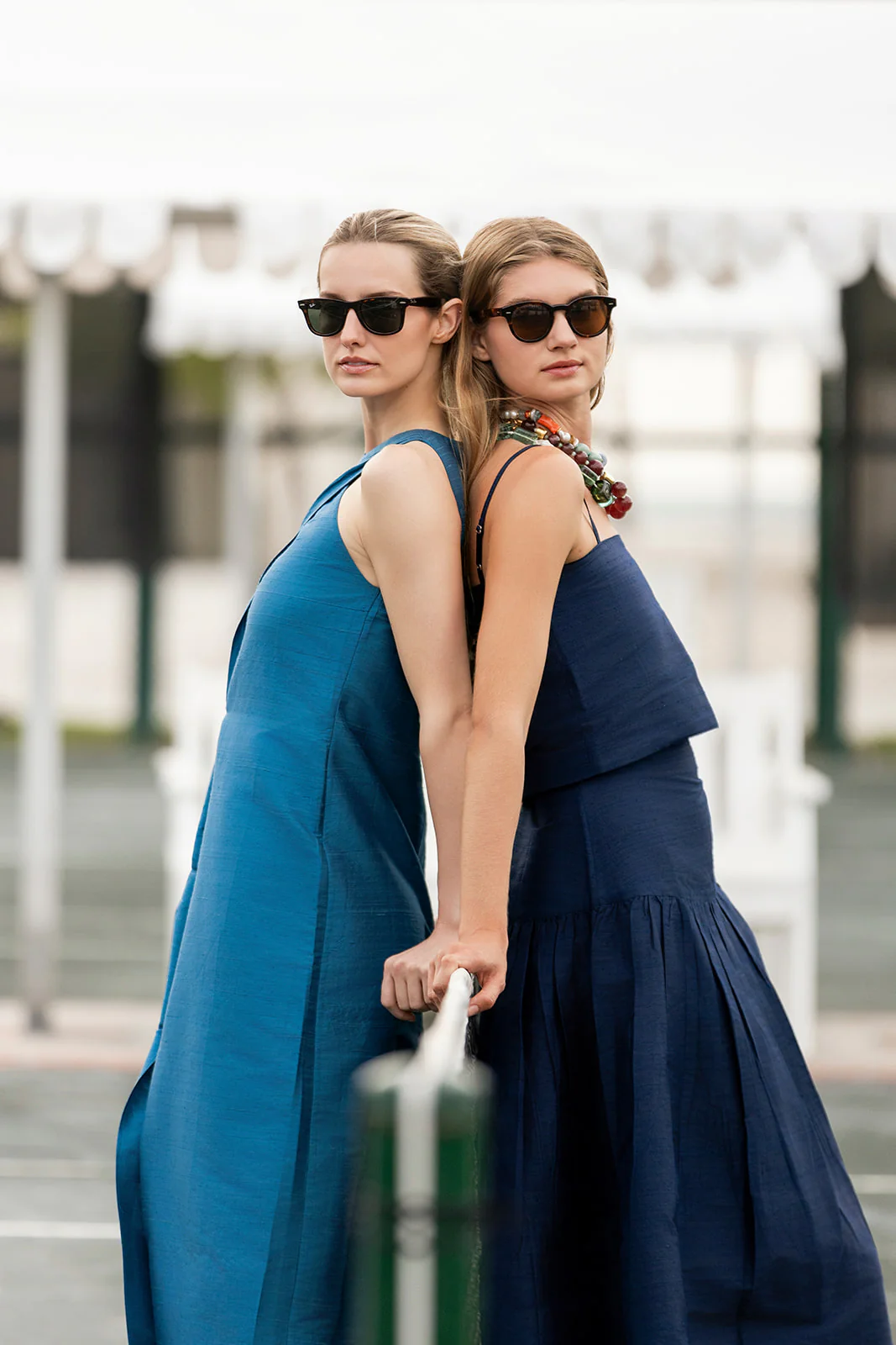 Circle Top Dupioni - Peacoat - Image 8