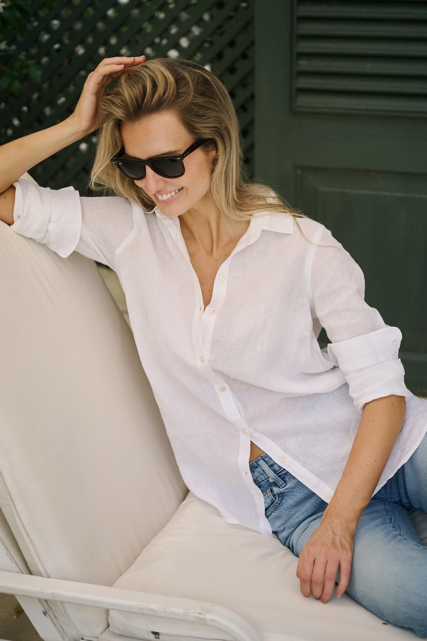 Halsey Linen Shirt - Blanc - Image 8