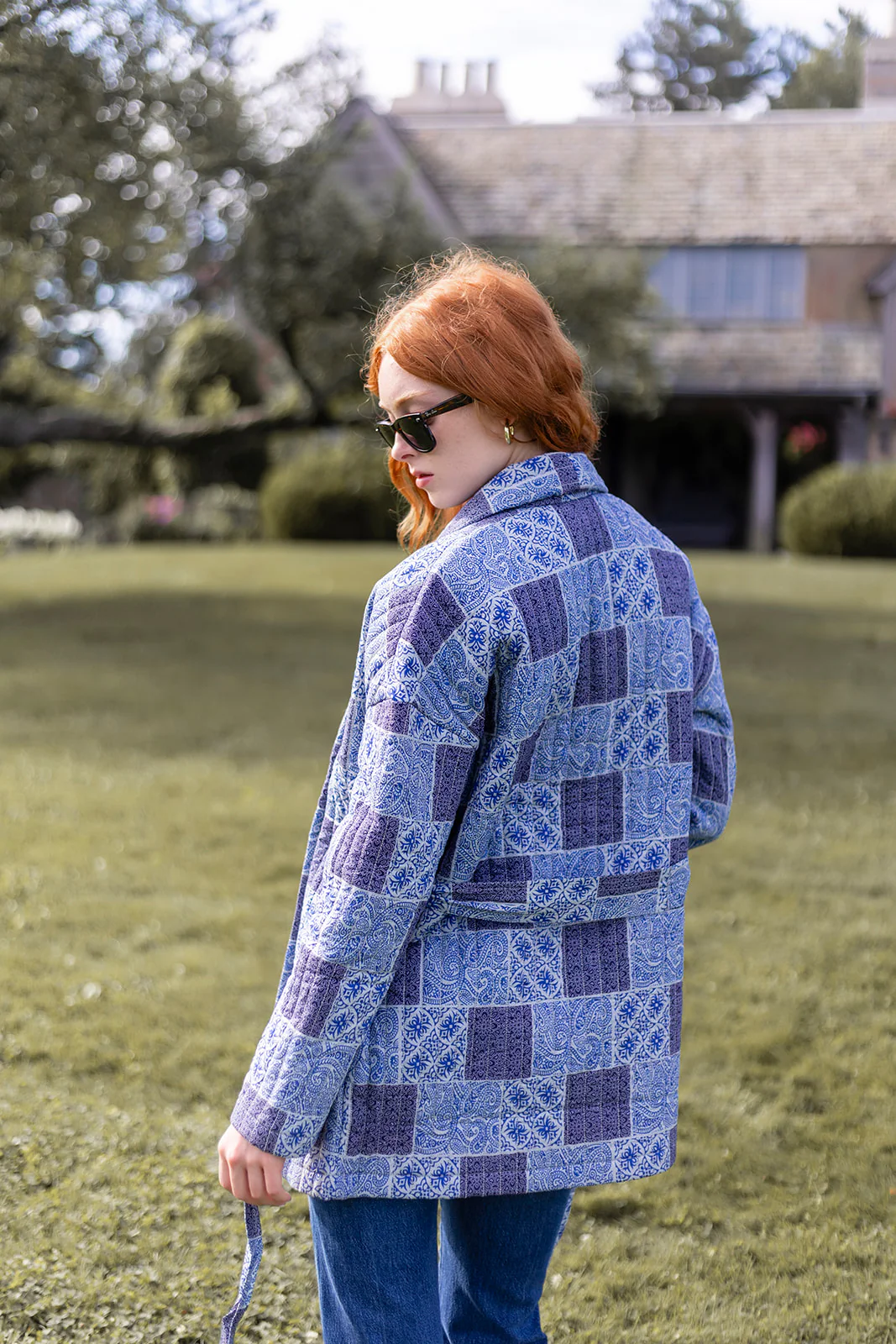 Hazel Wrap Jacket - Peacoat Venetian Tile - Image 7