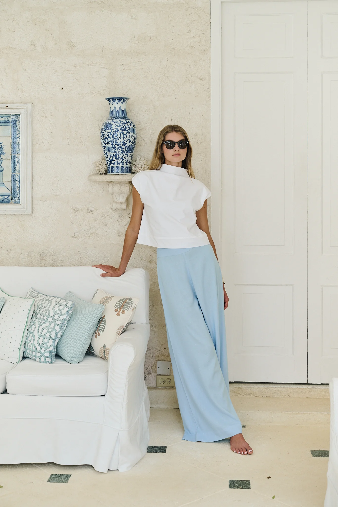 Ivy Pant Linen - Chambray - Image 5