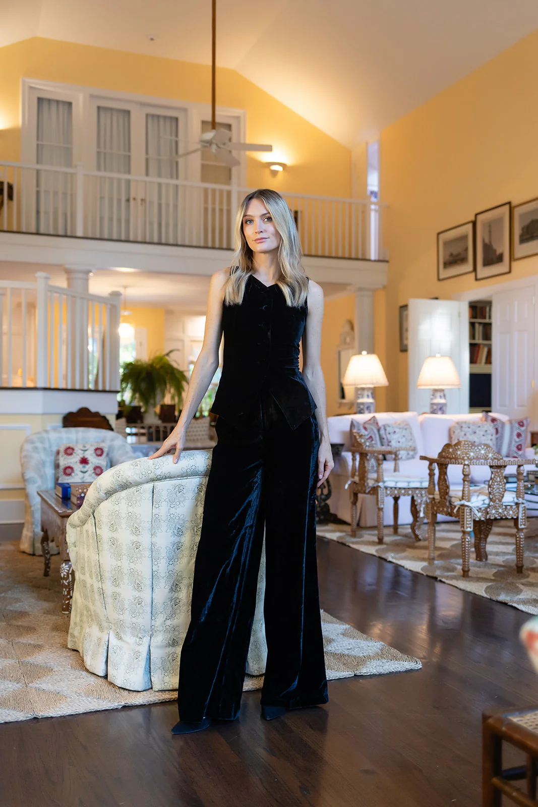 Julia Pant Velvet - Noir - Image 6