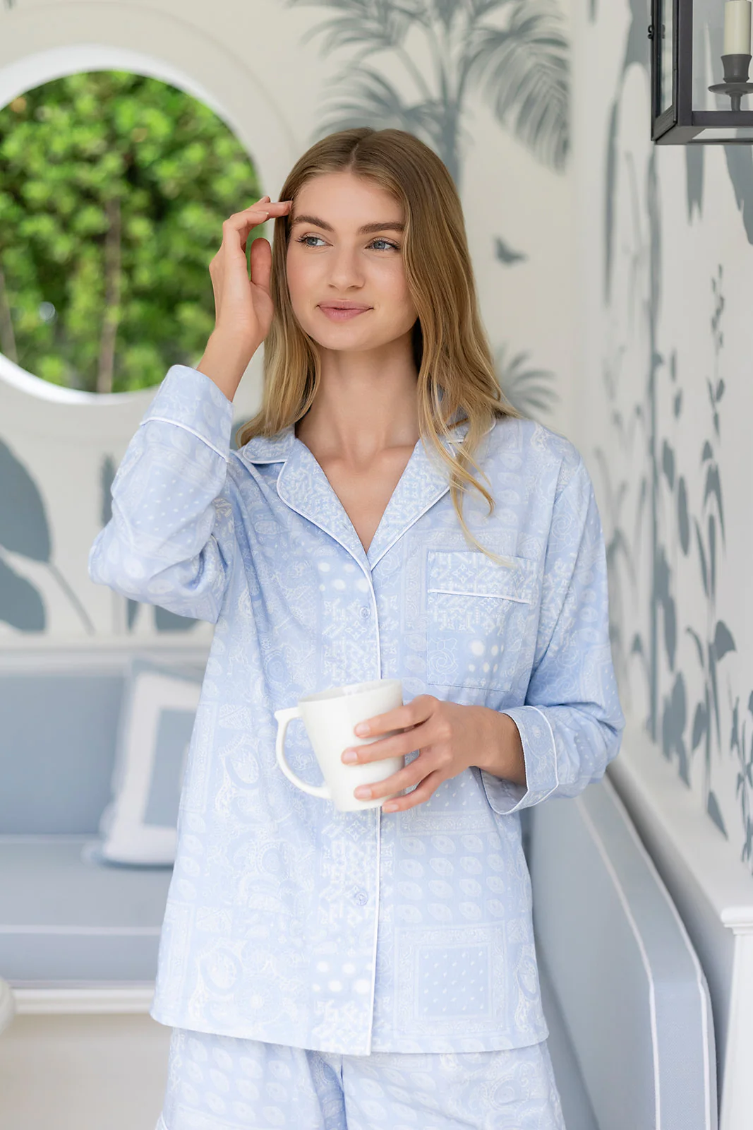 Pajama Short Set - Chambray Bandana - Image 10