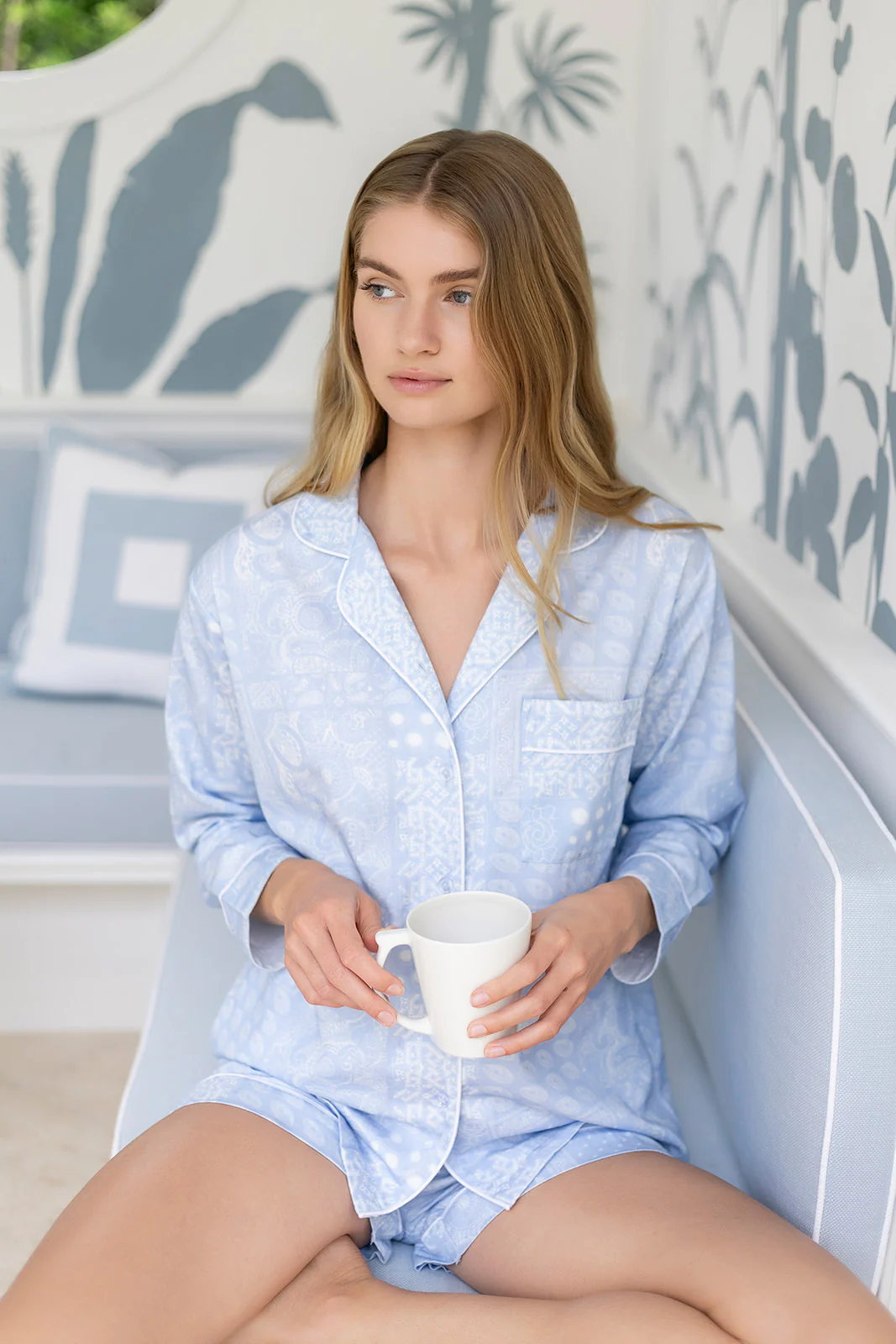 Pajama Short Set - Chambray Bandana - Image 5