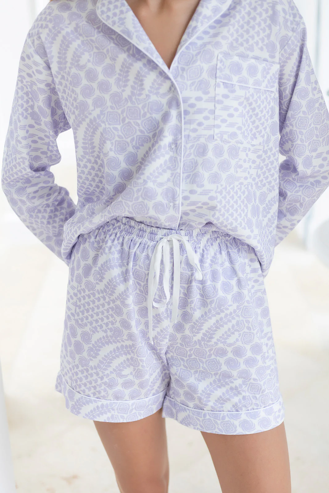 Pajama Short Set - Lavender Mosaic - Image 7