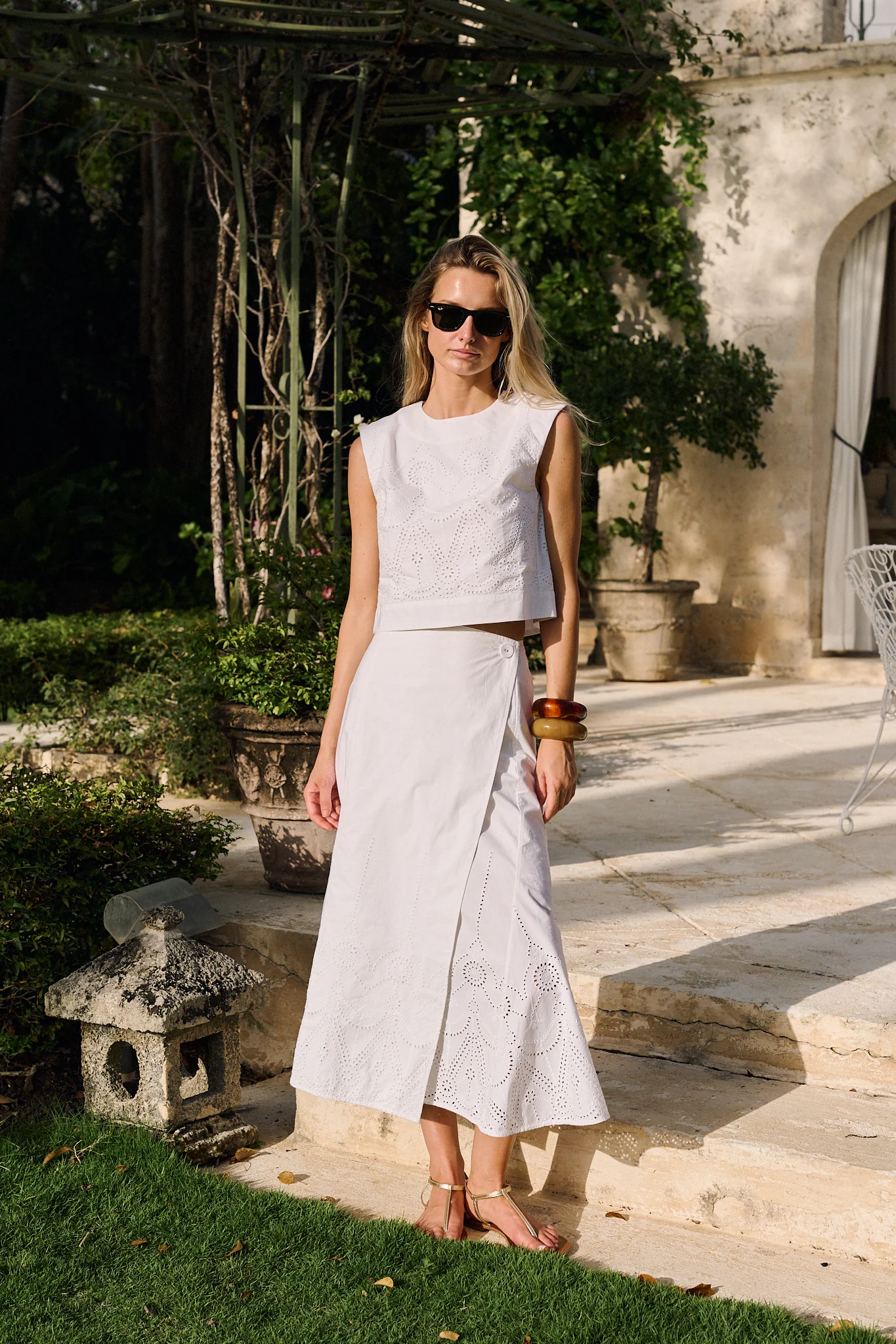 Park Avenue Skirt Eyelet - Blanc - Image 6