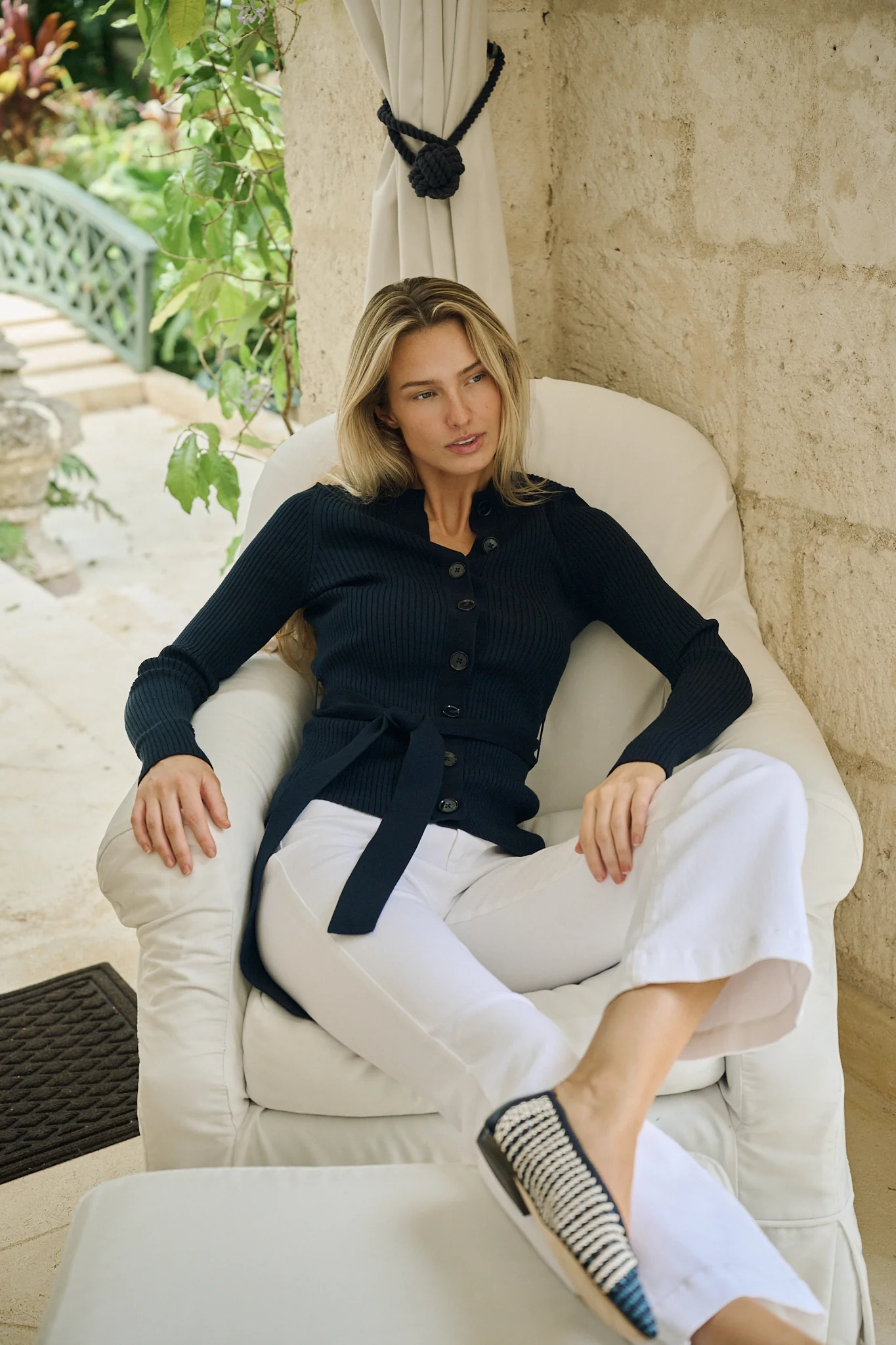 Sasha Cardigan - Peacoat - Image 5