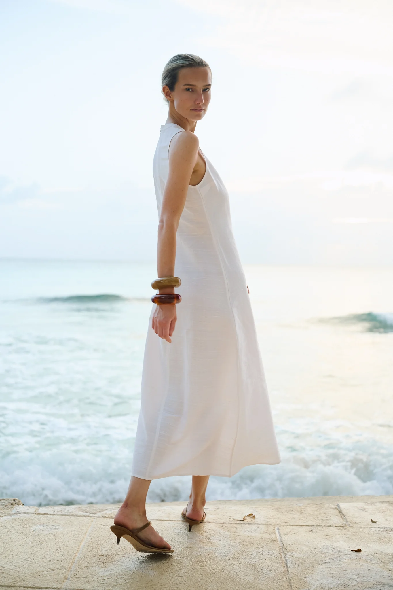 Slim Jane Dress - Blanc - Image 14