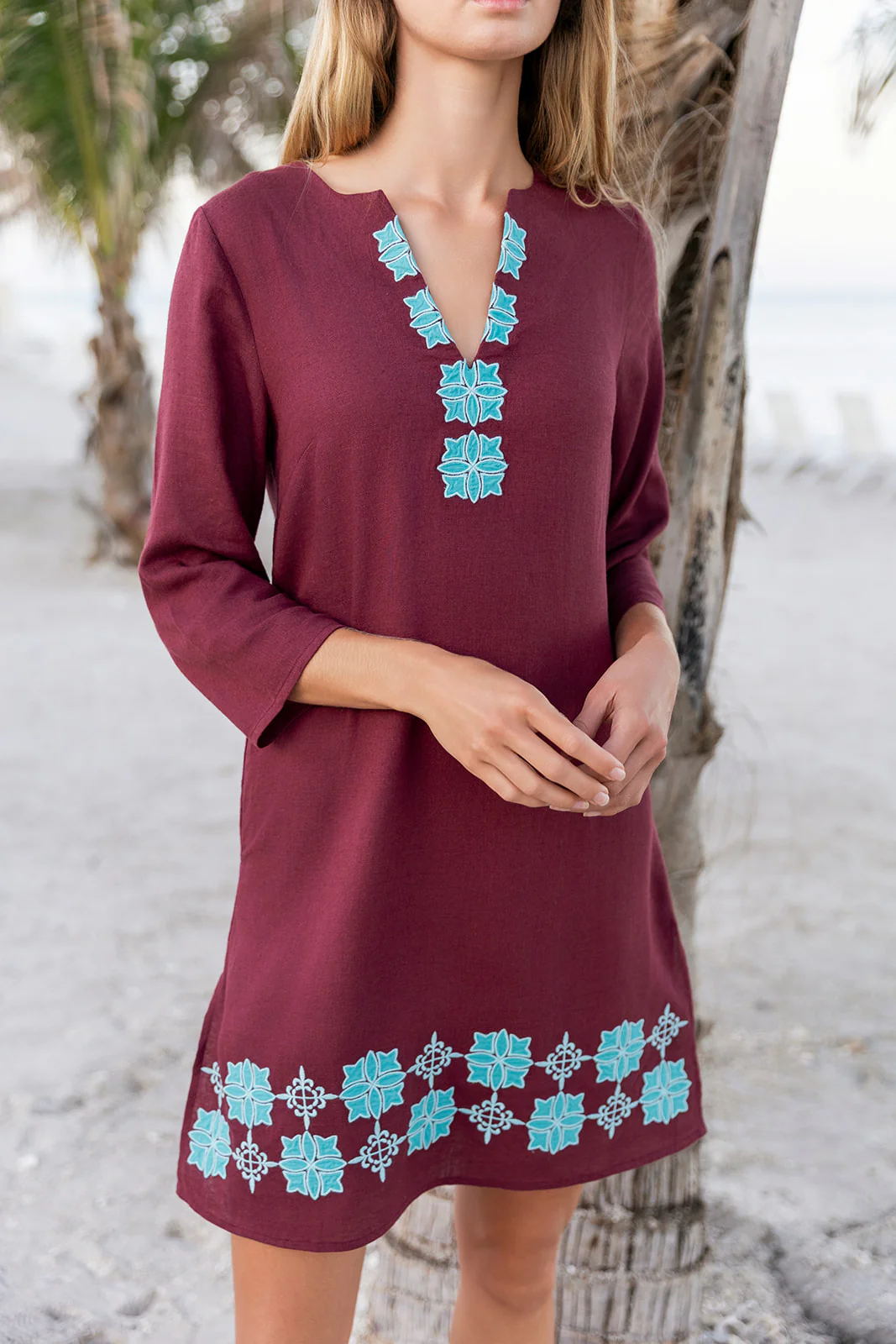 Sutton Tunic Dress - Rust - Image 3