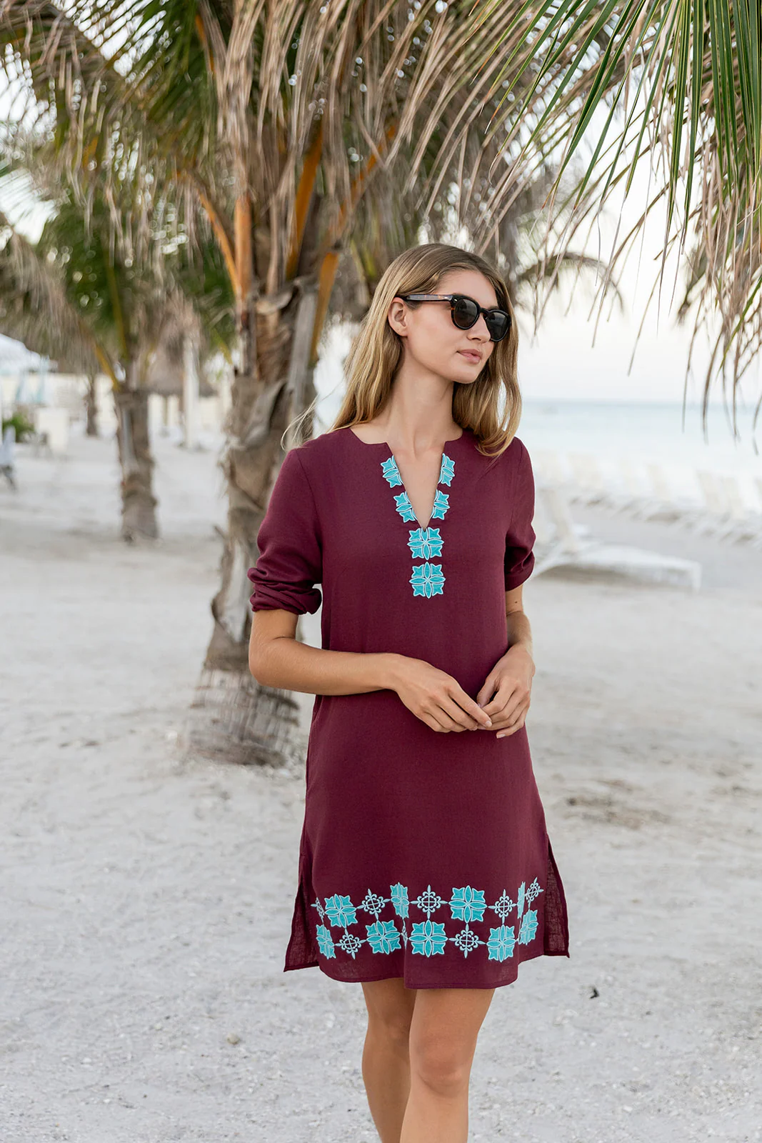 Sutton Tunic Dress - Rust - Image 6